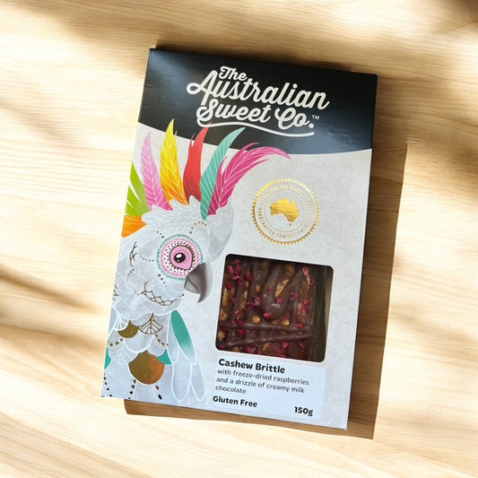 Cashew Brittle with Freeze dried raspberries - Limited