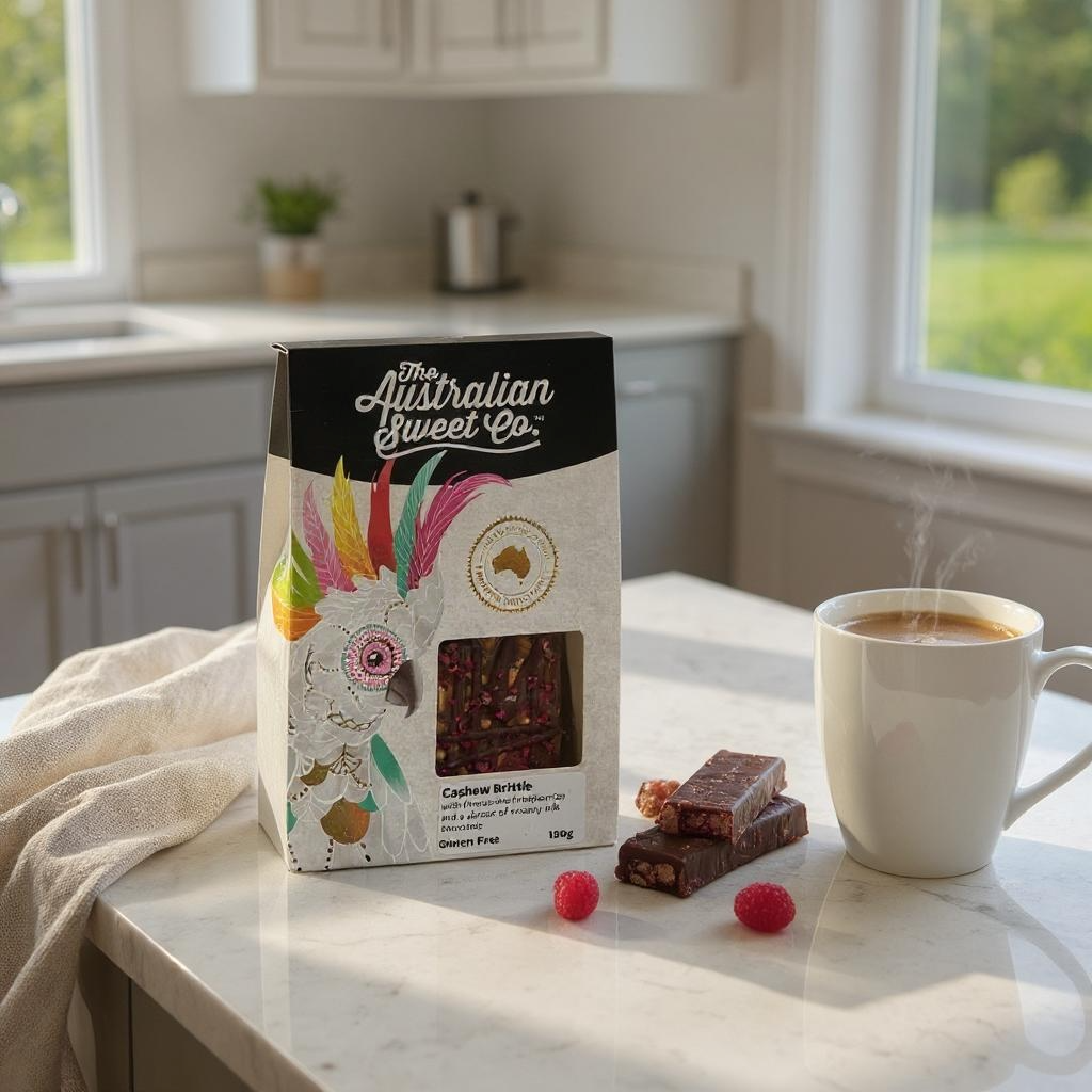 Cashew Brittle with Freeze dried raspberries - Limited