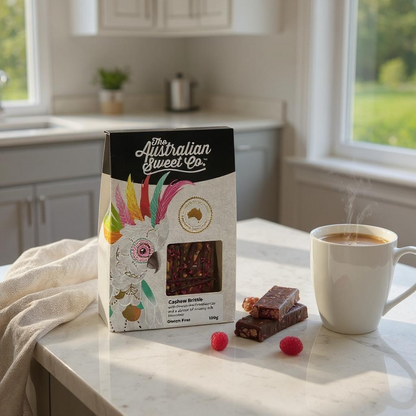 Cashew Brittle with Freeze dried raspberries - Limited