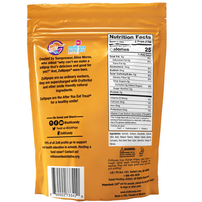 Zollipops®  Zero Sugar Vitamin C - 8oz Bag